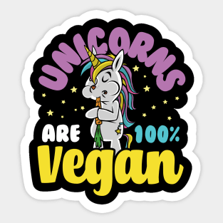 Unicorns Are Vegan Sticker